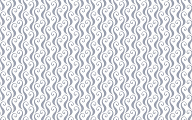Fototapeta premium Floral Abstract Seamless pattern black white silhouette decorative ornamental geometric vintage retro style vector texture