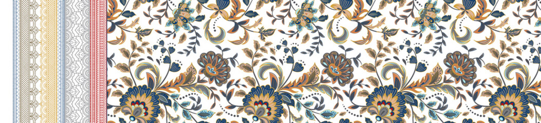 Textile and digital seamless pattern.