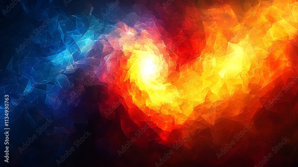 Wall mural mesmerizing geometric infinity spiraling polygons in soft gradient transitions