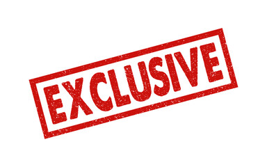 Exclusive red ink rubber stamp sign symbol seal badge dusty grunge effect sold unique limited edition product store tag vignette