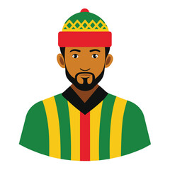 Celebrate Black History Month with culturally rich vector graphic elements featuring symbols of heritage, unity, empowerment, and African-inspired designs