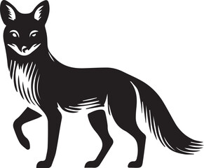 Fototapeta premium Fox silhouette vector EPS 
