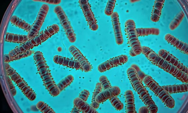 Microscopic View of Bacteria for Scientific Research and Healthcare