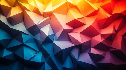 Obraz premium Colorful Abstract Background, Geometric Shapes, Polygonal Art, 3D Texture