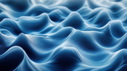 Obraz premium Beauty of undulating blue waves captured in tranquil harmony under soft light