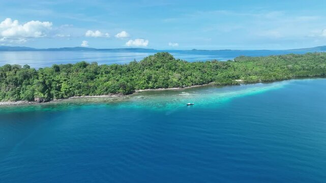 The scenic island of Bangka, just north of Sulawesi in Indonesia, is fringed by healthy coral reefs and mangroves. This area is part of the Coral Triangle and harbors astounding marine biodiversity.