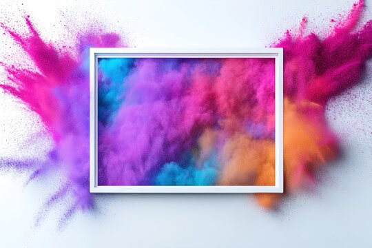Happy Holi indian hindu festival of colors greeting  background