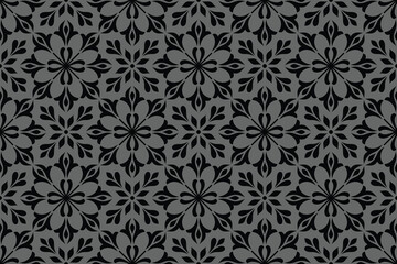 Abstract floral seamless pattern. Modern stylish texture repeating. Vector background.