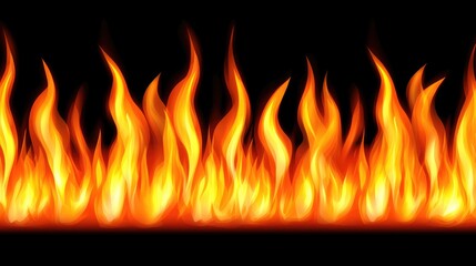 Vibrant flames background with flickering fire texture ideal for dynamic graphics and fiery designs.