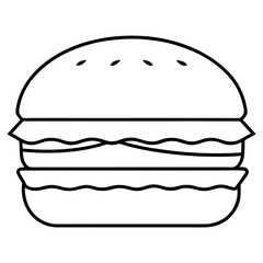 hamburger isolated on white