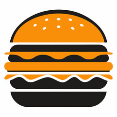 hamburger isolated on white