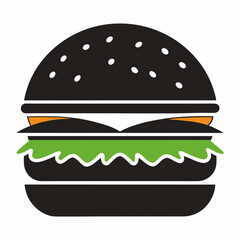 hamburger isolated on white