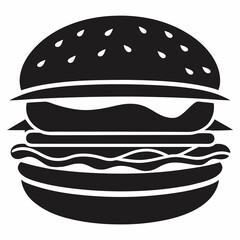 hamburger isolated on white