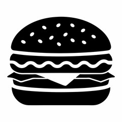 hamburger isolated on white