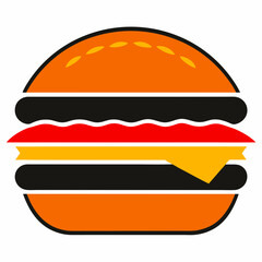 hamburger isolated on white