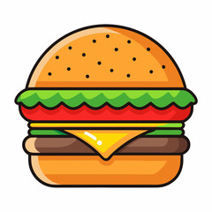 hamburger isolated on white