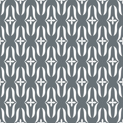 Floral geometric seamless pattern. Fabric for ornament, wallpaper, packaging, vector background.