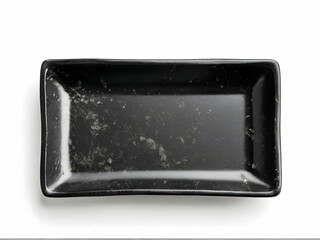 Fototapeta premium plate black isolated on white