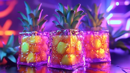 Vibrant Tropical Cocktails with Illuminated Garnishes for Festive