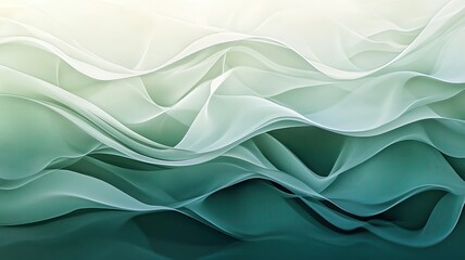 Obraz premium background, comforting soothing, abstract Abstract green fabric waves, elegant texture