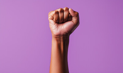 Empowered Fist Raised in Solidarity: A Symbol of Courage, Unity, and Social Change Against Injustice