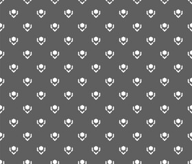 Abstract geometric floral seamless pattern. Modern stylish texture repeating. Vector background.