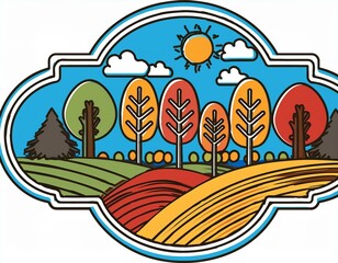 four season logo winter spring autumn summer vector illustration