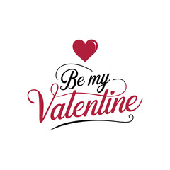 Happy Valentines day LetteringTypography Vector Illustration.