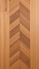 A detailed shot of a brown hardwood floor with a chevron pattern, showcasing the beauty of wood stain and tints and shades on each plank of lumber, doodle art, with white tones