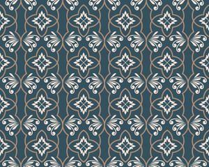 Wallpaper in Baroque style, damask. A seamless vector background. Floral ornament.