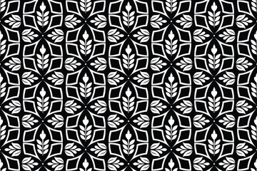 Floral pattern. Wallpaper baroque, damask. Seamless vector background. Black and white ornament Graphic modern pattern.