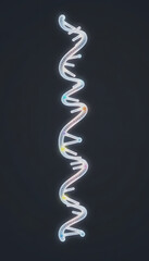 3d rendering DNA element concept picture, with white tones