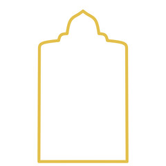 Ramadan gold Frames . Vector Islam Shapes Elements. Arabic Arch  Door and Windows In Minimal Outline Style for Labels  Logo  Banner Templates