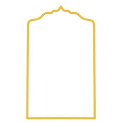 Ramadan gold Frames . Vector Islam Shapes Elements. Arabic Arch  Door and Windows In Minimal Outline Style for Labels  Logo  Banner Templates