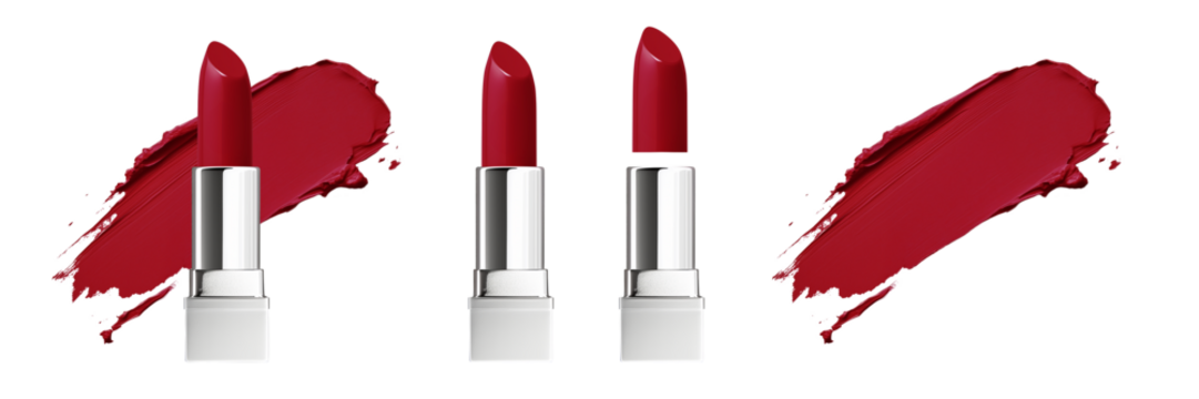 red Lipstick mockup on transparent background PNG