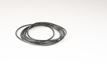 Fototapeta premium Seal O-ring rubber in hydraulic system Spare part for Industrial.