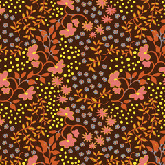 Seamless PAttern Design Art Flower Fabric