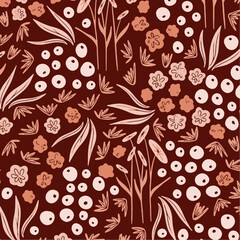Seamless PAttern Design Art Flower Fabric