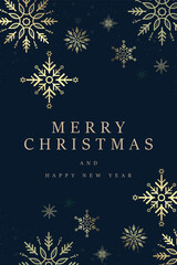 Happy New Year banner with premium frame for Christmas, Happy New Year vector, Luxury Merry Christmas concept vector, A banner of premium Christmas concept