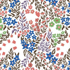 Seamless PAttern Design Art Flower Fabric