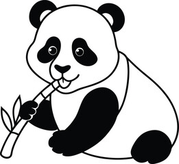 Adorable Panda Cub Enjoying Delicious Bamboo Shoot Snack