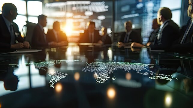 Multinational leaders converse about strategic planning, exemplifying synergies that drive global industrial partnerships.