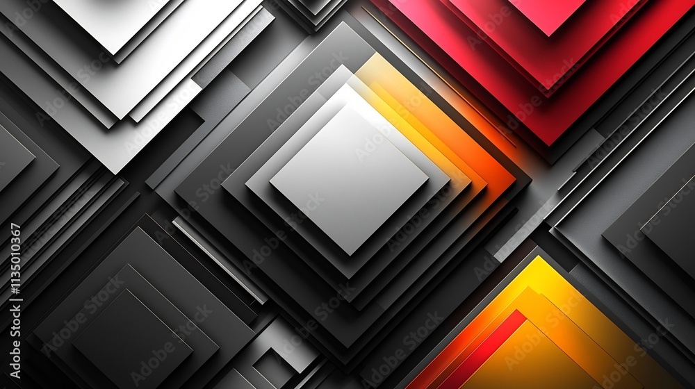Wall mural clean abstract geometric patterns in monochrome tones symbolizing elegant minimalism