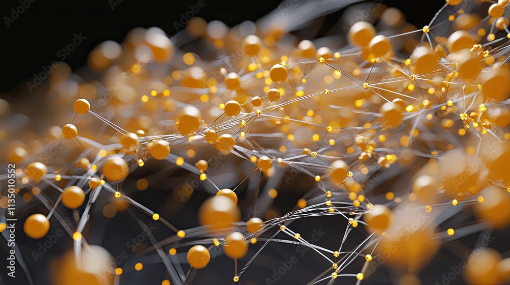 Poster The image features a network of dots and lines, symbolizing connections in technology or scientific fields. The design is contemporary and visually appealing.