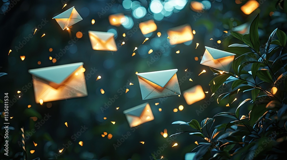Aufkleber the portrayal showcases the efficiency of automated email marketing efforts aimed at reaching target