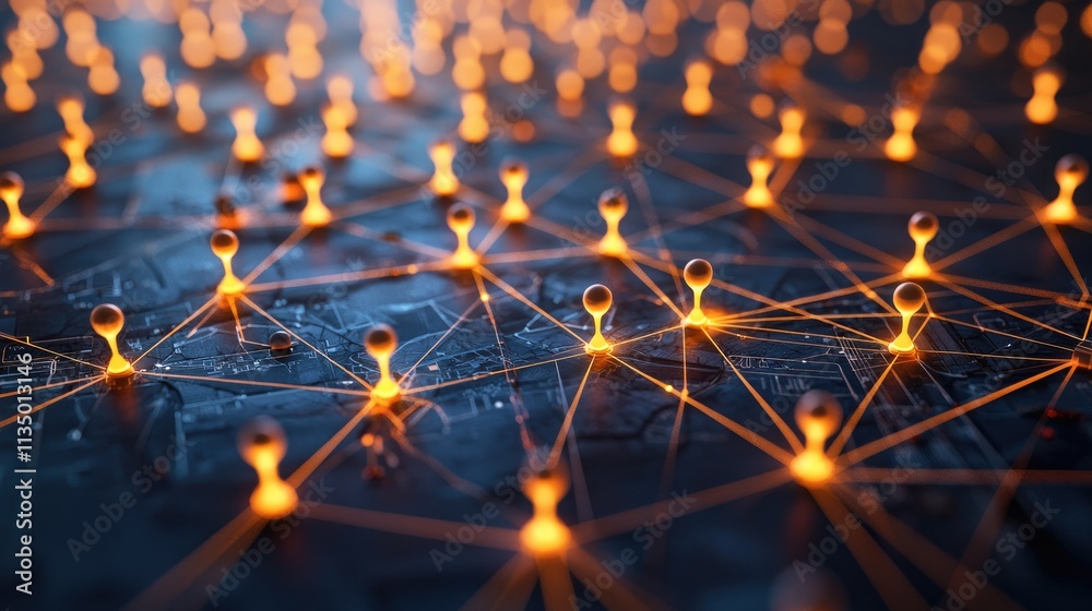 Fototapete An informative description of API integration, showcasing how it facilitates data exchange across various systems and applications, promoting interoperability and sharing