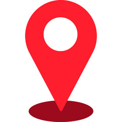 Red map pin icon. Location pin. GPS Pin pointer