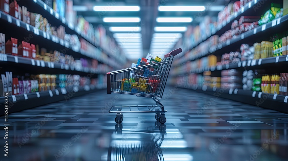 Aufkleber The visual represents complexities in retail fulfillment, focusing on the importance of inventory management and efficient order processing amidst various sales channels.