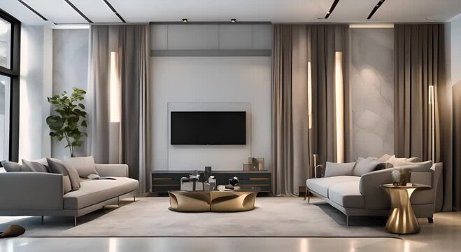 Design rendering interior living 3d modern room modern living room design interior elegance furniture room home house