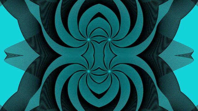 mandala Les lignes tourbillonnantes de Teal cr&eacute;ent un art abstrait sym&eacute;trique qui convient aux arri&egrave;re-plans, aux conceptions num&eacute;riques, aux impressions et aux projets artistiques.